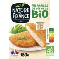 Nature de France escalope milanaise de volaille bio 180g