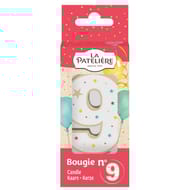 La patelière bougie chiffre 9