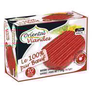 Oriental Viandes steak haché 100% pur boeuf 20% mg halal 10x75g