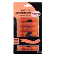Cora lot de 5 batons de colle blanche 10 grammes