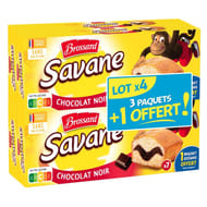 Brossard lot de 3 savane pocket x7 chocolat noir +1 offert 840g