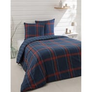 Parure housse de couette 140x200 + 1 taie 63x63 carreaux ecossais