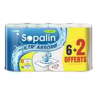 Sopalin essuie tout ultr'absorb blanc fsc x6+2 offerts