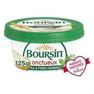 Boursin onctueux ail et fines herbes pot 125g