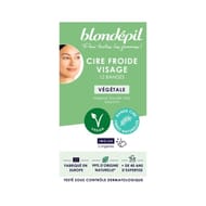 Blondepil cire froide végétale visage 99% naturel + vegan 12 bandes