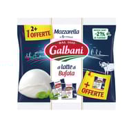Galbani mozzarela di latte di bufala 2+1 offerte 3x125g