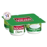 Soignon fromage blanc nature au lait entier de chèvre 4x100g