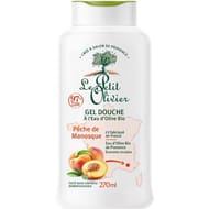 Le petit olivier gel douche à l'eau d'olive bio peche de manosque 270ml