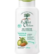 Le petit olivier gel douche hydratant à l'eau d'olive bio & amande de valense valensole 270ml