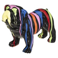 Chien résine trash 25x13x19 noir