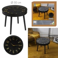 Table horloge silencieuse "lounge" diam 50cm