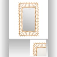 Miroir rotin rect leoni 58x35 cm