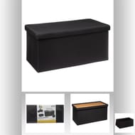 Coffre banc pliable noir