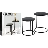 Set 2 tables gigogne ronde noir