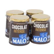 Malo lait pasteurisé emprésure sucré au chocolat intense 4x125g