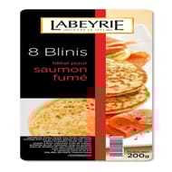 Labeyrie 8 blinis spécial saumon fumé ambiants 200g