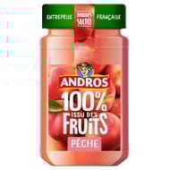Andros confiture pêche 100% issu du fruit 250g