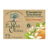 Le Petit Olivier savonnettes extra douces fleur d'oranger 2x100g