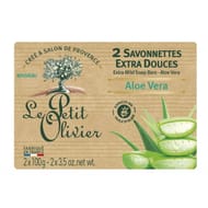Le Petit Olivier savonnettes extra douces aloe vera 2x100g