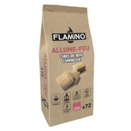 Flamino allume feu cubes de bois compresse x72