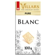 Villars tablette chocolat blanc pur 100g