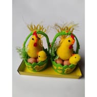 Set 2 paniers poule et poussin