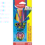 Maped crayons de couleur colorpeps strong x12 format spécial