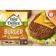 Isla délice 10 burger à l'oignon halal 800g