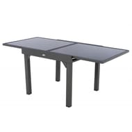 Table piazza extérieure alu verre trempé 8 personnes