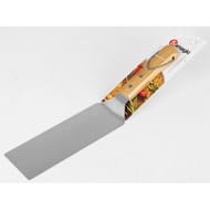 Spatule longue 33,5 CM acier inoxydable spéciale plancha manche bambou