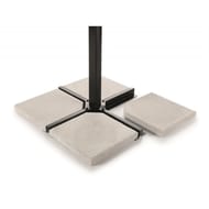 Dalle parasol excentré 13 kg 40x40 blanche