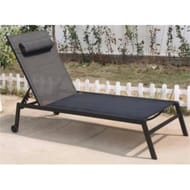 Bain de soleil acier toile ajouree coloris anthracite