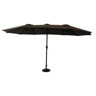Parasol double tete toile anthracite