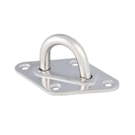 Pontet inox   8 mm sur platine losange 50 x 80 mm