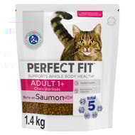 Perfect fit adult 1 + croquettes riche en saumon frais chat adulte stérilisé 1400g
