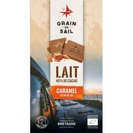 Grain de Sail Tablette chocolat lait caramel et fleur de sel bio  - 100g