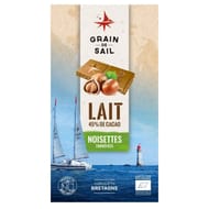 Grain de Sail Tablette chocolat lait noisettes torréfiées bio  - 100g