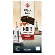 Grain de Sail Tablette chocolat noir caramel et fleur de sel bio  - 100g