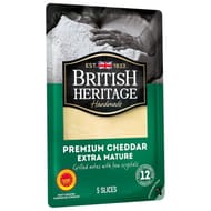 British héritage cheddar aop extra mature 12 mois d'affinage 5 tranches 125g
