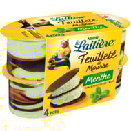 La Laitière feuilleté de mousse menthe 4x57g