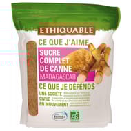 Ethiquable sucre complet de canne en poudre madagascar bio 750g