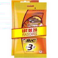 Rasoir 3 lames masculin bic3 lot de 20