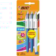 Bic stylo bille 4 couleurs médium & fashion x3 format spécial