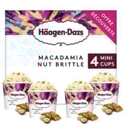 Haagen dazs 4 minicup macadamia nut brittle 380ml 324g