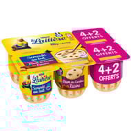 La Laitière semoule au lait rhum raisins 4x115g +2 offerts