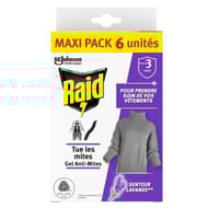 Raid anti mites gel senteur lavande maxi pack 6 unités