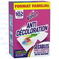 Vanish lingettes anti-transfert de couleurs x51 format familial
