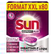 Sun tablettes lave-vaisselle tout en 1 expert plus x80