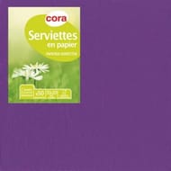 Cora serviettes x50 prune 33x33cm 2 plis
