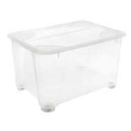 Eda coffre de rangement gigabox avec roulettes transparent 140l